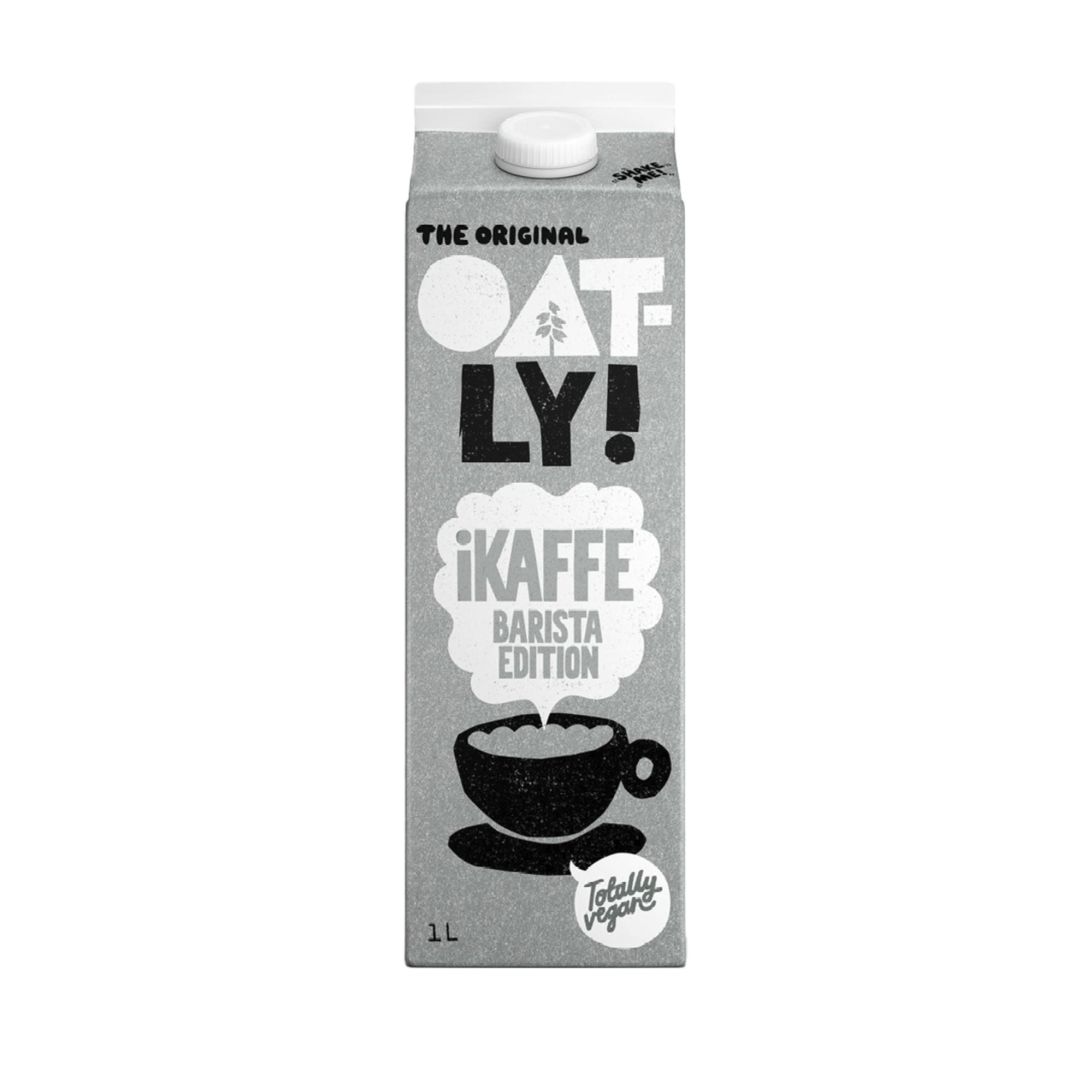 Oatly iKaffe Chilled kaurajuoma kahviin 1,99 € / 1 litra.